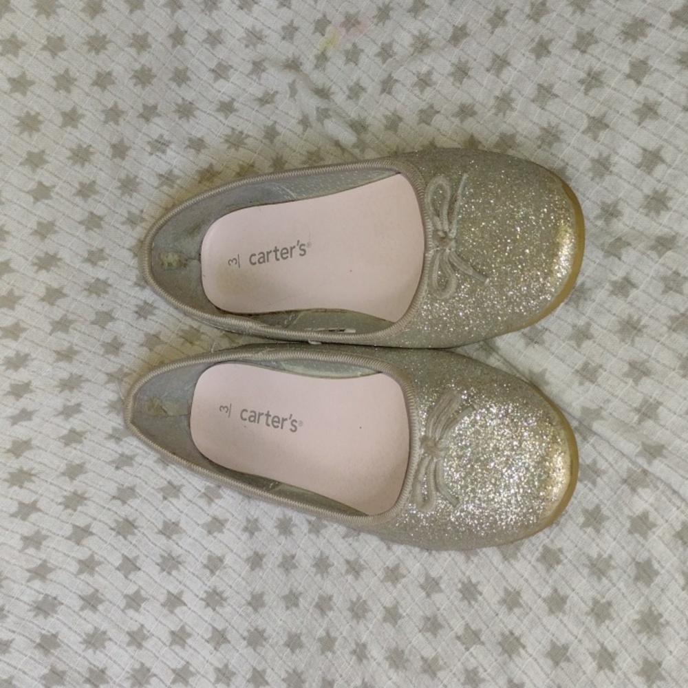 Carter's Sparkly Silver Ballerina Flats